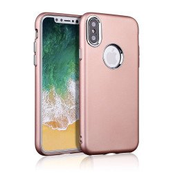 iPhone X (Ten) Metallic Style Slim Hybrid Case (RoseGold)
